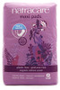 Natracare Natural Traditional Style Maxi Pads Super Individually Wrapped Without Wings in PlantBased Bag 1 Pack 12 Pads