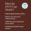 DIVA Cup Medical Grade Silicone Cup for Period Care Reusable Menstrual Cup Up to 12 Hours of Continuous Wear Model 2 for
