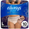 Always Discreet Boutique Incontinence and Postpartum Underwear for Women Maximum Protection Large Rosy 10 Count
