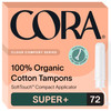 Cora Organic Cotton Tampons 72 Super Plus Tampons