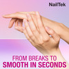 Nail Tek Crystal File Glass Nail File with Case Durable Gentle for Natural Nails TravelFriendly Design Fuchsia Mini 3