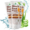 Miracle Foot Repair Cream 1 oz 3 Pack Repairs Dry Cracked Heels and Feet 60 Pure UltraAloe Moisturizes Softens and Repai