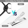 Nail Clippers for Thick Nails Stainless Steel Heavy Duty Wide Mouth Professional Fingernail and Toenail Clippers Set for