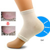 DrPedi Moisturizing Heel Socks for Cracked Heel Sleeves Foot Cream for Dry Cracked Feet Gel Socks White