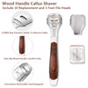 Colossal Foot Rasp Wood Handle Callus Shaver 10 Replacement 1 File Foot Heads Pedicure Foot File Kit Heel Scraper for Fe