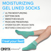 Onyx Professional Gel Moisturizing Socks One Size Dry Feet Treatment for Women or Men Hydrating Spa Socks for Dry Feet a