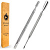 Cuticle Pusher Tools Professional Nail Cuticle Pusher Cuticle Remover Cuticle Trimmer Spoon Shaped Nail Cleaner Dual Sid