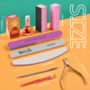 TsMADDTs Manicure Tools Kit Nail Care Kit with 3 pcs Files 2 pcs Buffer Blocks 2 Polishing Buffers Cuticle Nipper Pusher
