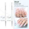 Modelones Nail Art Brushes Thin Liner Brushes 5Pcs Set for Nail Art Gel Polish Painting Designs with Hexagonal Shape Eas