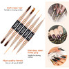 Yasterd Nail Art Brush Set Professional 5pcs DoubleEnded Nail Art Brushes for Long Lines Thin Liner brush for Nails Deta