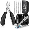 Toenail Clippers for Seniors Thick Toenail Podiatrist Toe Nail Clipper Kits for Adult Men Women Super Sharp Curved Blade