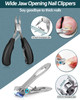 Toenail Clippers for Seniors Thick Toenail Podiatrist Toe Nail Clipper Kits for Adult Men Women Super Sharp Curved Blade