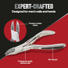 Revlon Nail Clipper for Men Durable for Tough Fingernail and Toenail Trimming Ergonomic NoSlip Grip Handle Stainless Ste