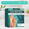 DERMORA Foot Peel Mask 2 Pack of Regular Size Skin Exfoliating Foot Masks for Dry Cracked Feet Callus Dead Skin Remover