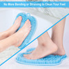 BESKAR Larger Foot Scrubber Mat with NonSlip Suction Cups Cleans Smooths Exfoliates Massages Without Bending Circulation