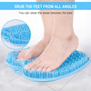 BESKAR Larger Foot Scrubber Mat with NonSlip Suction Cups Cleans Smooths Exfoliates Massages Without Bending Circulation