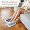 Beinilai Collapsible Foot Bath Basin for Soaking FeetFoot Soak TubPlastic Foot Bucket with Handles and Massage AcupointF