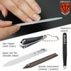 3 Swords Germany Brand Quality 6 Piece Manicure Pedicure Grooming kit Set Scissors Metal and Glass Nail File Clipper Twe
