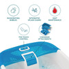 HoMedics Bubble Bliss Deluxe Foot Spa with Heat Massaging Arch 3 Acupressure Attachments Splash Guard Raised Nodes Creat