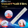 Nail File 180 240 Grit Professional Nail Files and Buffers for Natural Nails Double Sides Washable Block Disposable Nail