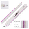 BTYMS 100 Pieces Nail Files 100180 Grit Double Sided Emery Board Reusable Buffering Files for Natural Nails and Acrylic