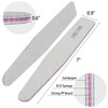 BTYMS 100 Count 100180 Grit Nail Files for Acrylic Nails Double Sided Emery Boards Reusable Nail Buffing Files