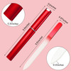Mudder 12 Pieces Glass Nail Files for Natural Crystal Double Sided Finger Nail Files with Cases for Manicure Women CareA