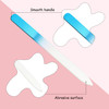 Mudder 12 Pieces Glass Nail Files for Natural Crystal Double Sided Finger Nail Files with Cases for Manicure Women CareA