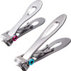 Mudder 2 Pieces Oversized Thick Nail Clippers for Tough Toenails Fingernails Stainless Steel Fingernail Clipper Ultra Wi