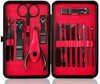 Keiby Citom Professional Stainless Steel Nail Clipper Travel Grooming Kit Nail Tools Manicure Pedicure Set of 15pcs with