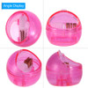 Rotekt Pink ABS Mini Nail Art Drill Head Dual Clean Brush with Steel Wire Nylon Bristle Portable