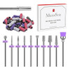 MelodySusie Nail Drill Bits 10Pcs Diamond Sanding Bit Set with 40pcs Small Sanding Bands 120180240 Grits with 31mm Mandr
