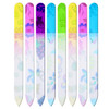 Mudder 8 Pack Glass Nail Files with Cases DoubleSided Crystal Fingernail Files for Natural Nails Colorful Floral Nail Bu