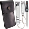 3 Swords Germany Brand Quality fingernail toenail Clipper Manicure Pedicure Nail Care by with Metal Nail File and case S