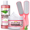 LUCOTIYA Pedicure Kit Foot Spa Soak Set CallusCuticle Remover File Dead Skin Urea Cream for Feet Aloe Lavender Pedicure