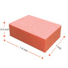 MARYTON Nail Buffer Mini Block Files 80100 Grit for Acrylic Nails 130 Count Orange
