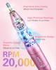 Subay Electric Nail Drill Portable Electric Nail File for Acrylic Gel Nails Manicure Pedicure Tool with 6 Bits and 26 Sa