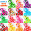 Acejoz 12000 Pcs 15 Styles Assorted Fimo Slices for DIY Slime Nail Art Lip Gloss Cellphone Decorations