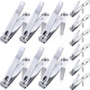 Bememo 12 Pieces Stainless Nail Clippers Set Fingernail and Toenail Clippers Nail Cutter Tool Set for Men and WomenSilve