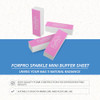 ForPro Professional Collection Sparkle Mini Buffer Sheet PreCut DoubleSided Manicure Pedicure Nail Buffers Pink 400White