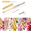 Honoson 5 Pieces Acrylic Nail Brush 3D Nail Brushes for Acrylic Flower UV Gel Pen Painting Tools Home DIY Salon Using Ma