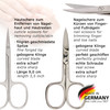 3 Swords Germany brand quality 6 piece manicure pedicure grooming kit set for professional finger toe nail care scissors