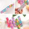 100 Pcs Colorful Nail Files Double Sided Emery Boards Manicure File and Buffers Floral Nail Tools for Women 256 x 059 In