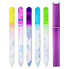 Mudder 5 Pack Glass Nail File with Case for Women Double Sided Crystal Fingernail File for Natural Nails Manicure Care V