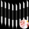 3 Pieces Glass Cuticle Pusher Cuticle Remover Glass Nail File Dual Ended Manicure Pedicure Tools for Nails CareTranspare