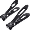 Mudder 2 Pieces Oversized Thick Nail Clippers for Tough Toenails Fingernails Stainless Steel Fingernail Clipper Ultra Wi