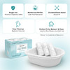 Charmyth Pedi Guard Bath Liners 100 Count Disposable Pedicure Liners Spa Footsie Clear Pedi Guard Bath Liners for Foot B