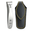 GERMANIKURE Professional Large Nail Clipper 8 cm FINOX Surgical Stainless Steel Manicure and Pedicure Tools in Leather C