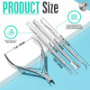 FANDAMEI Ingrown Toenail Removal Kit Pedicure Tools Nail Care Kit Cuticle Trimmer Nail Cuticle Nippers Cuticle Kit Stain