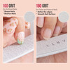 Makartt Nail File Professional Nail Files 100180 Grit Emery Boards for Nails 10 Pcs Zebra Doubled Sides Coarse Fingernai